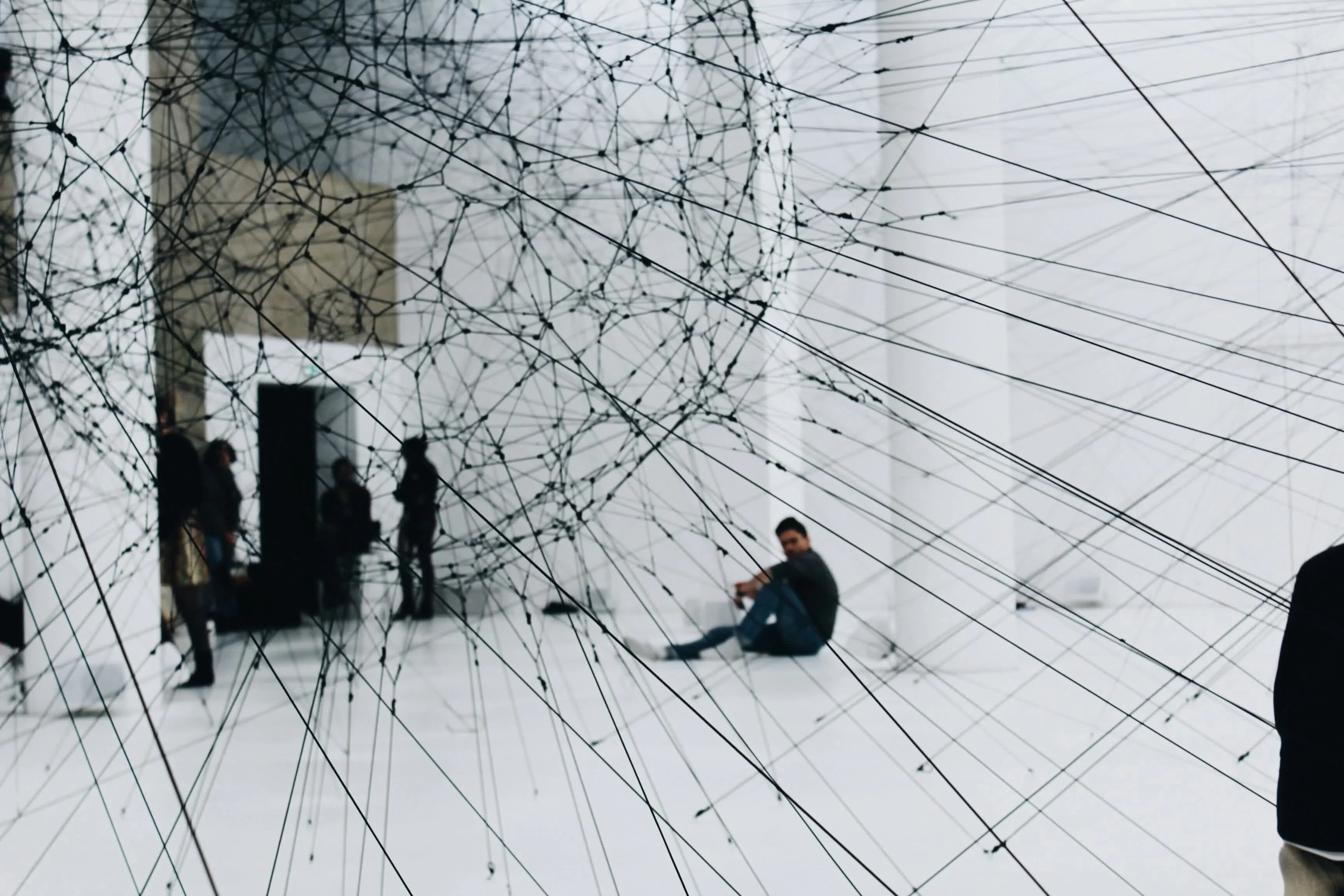 People walking on a subway platform